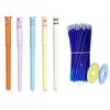 Erasable Gel Pen Thermal Easy-Rub Gel Pen Cute Cartoon Eraser Set With No-Waste Eraser 0.5mm Pen Tip 20ml