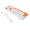 Keyboard 93 Keys Dynamic RGB Backlit Ergonomic Design Wired Gaming Keyboard with Volume Knob for Laptop