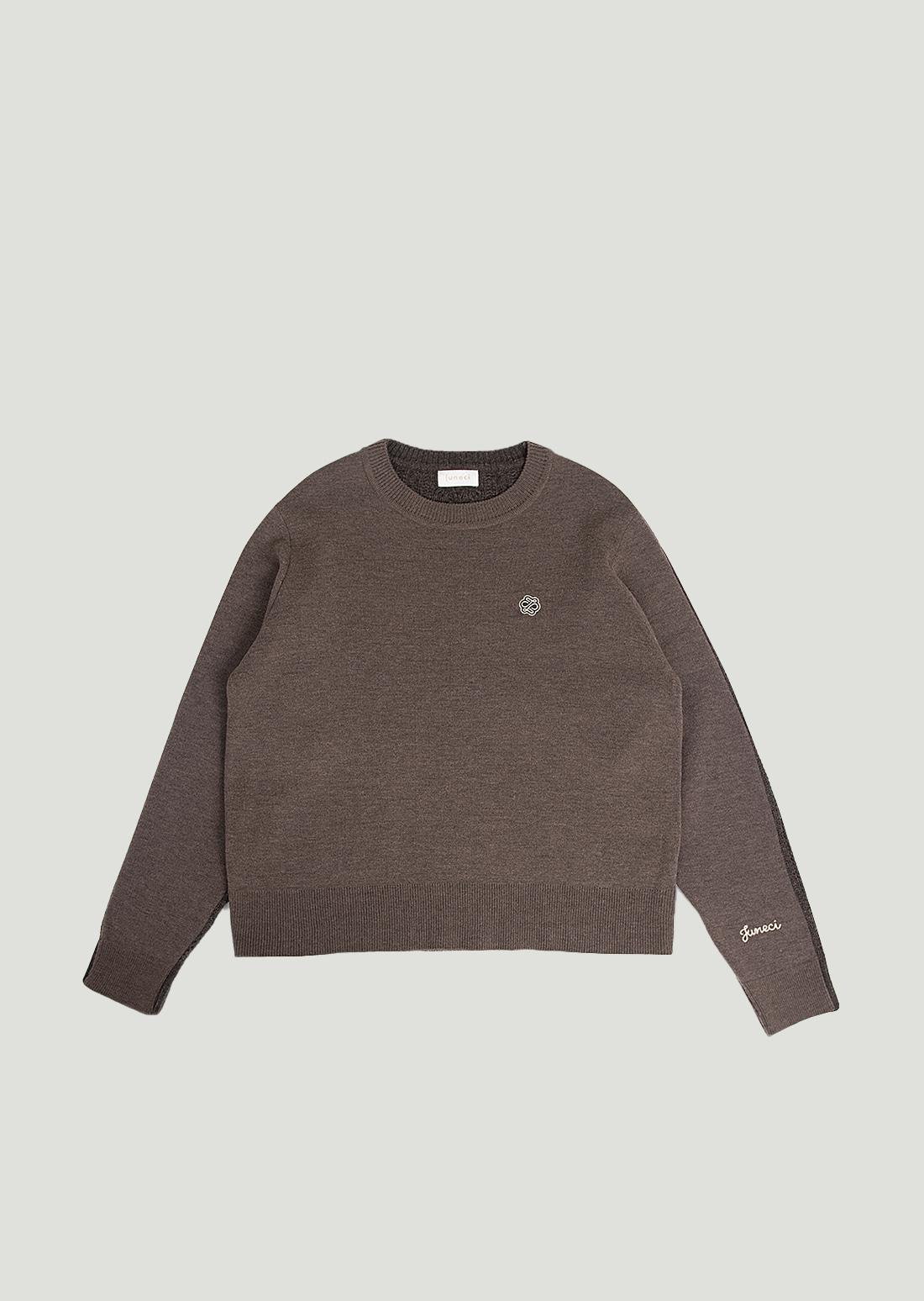 Junesi Tasty Cable Crewneck - Chocolate Brown Chocolate Brown/Free