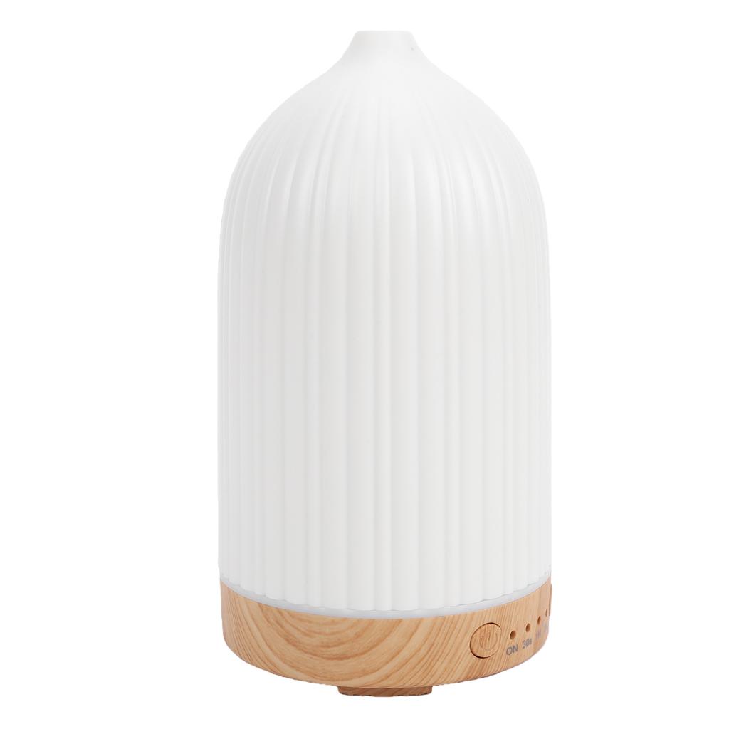 200ML Essential Oil Diffuser Portable Aromatherapy Diffuser Silent Humidifier with Wood Grain Base 7 Color LED Lights