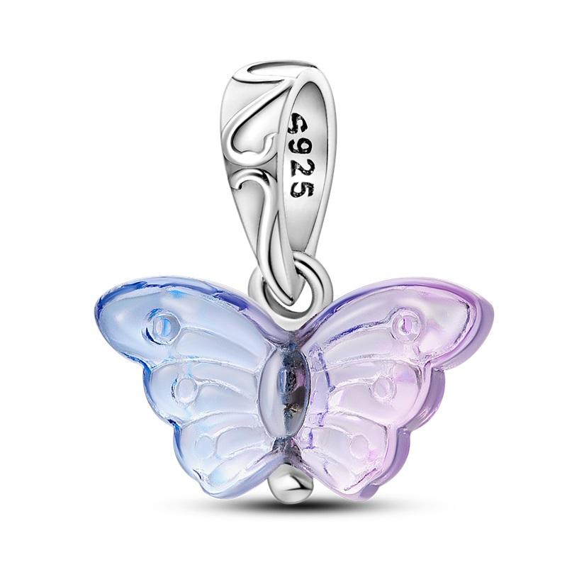 copper Plating Colorful Butterfly Insect Animal Charm Bead Charms Bead Charms Sparkling Zircon Compatible With Qikaola Authentic Bracelets Do It Yours