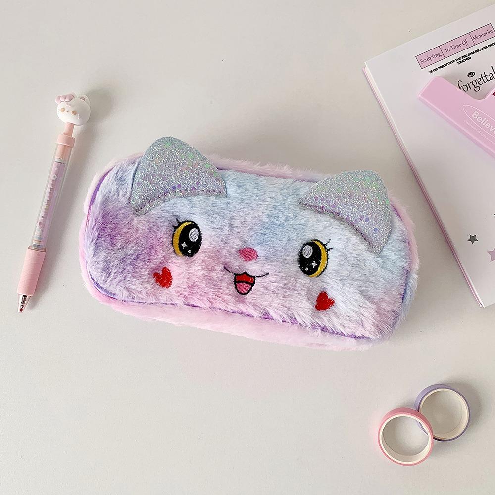 Portable Cartoon Pencil Case Large Capacity Multifunctional Pencil Bag Stationery Storage Bag