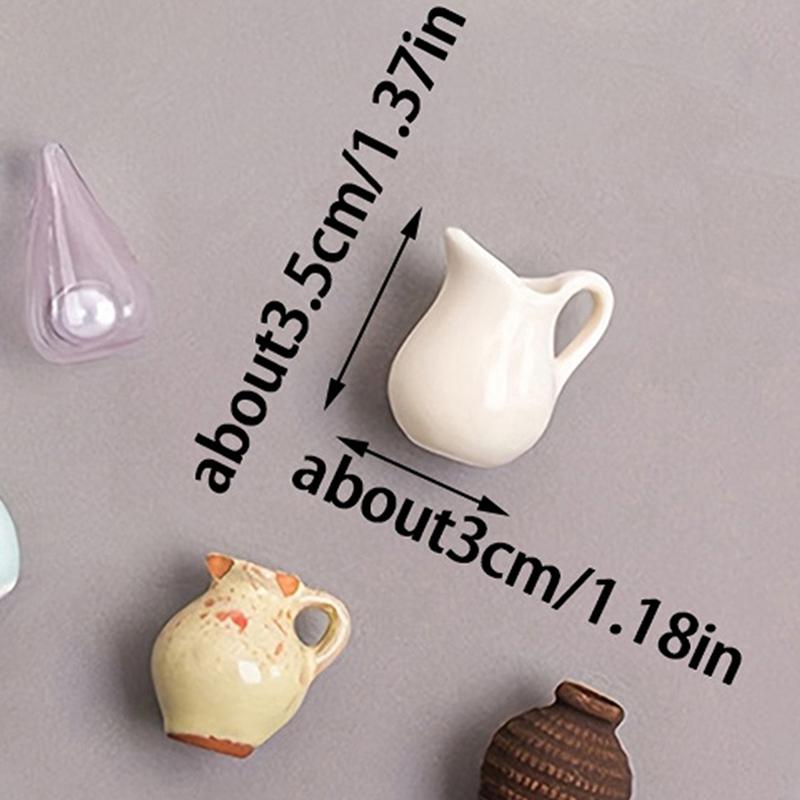 8Pcs Set Mini Ceramic Vase Design Magnet Refrigerator Magnet Diy Fridge Magnet For Flower For Flower Refrigerator Decorations
