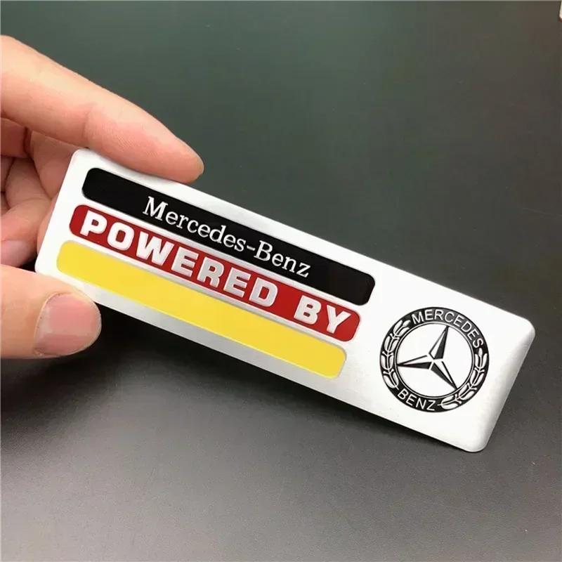 3D Aluminium Car Logo Sticker Decals Auto Decoration Accessories For Mercedes Benz AMG W204 W205 W203 W211 W212 W213 W201 W210