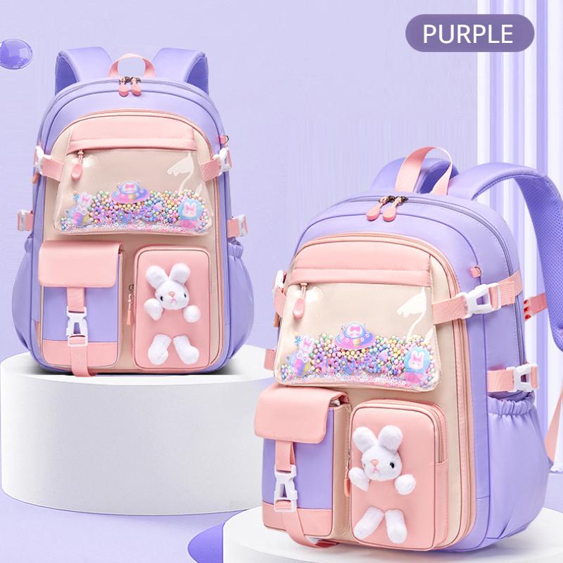 Spring Autumn New Primary School Girl Schoolbag Spine Protect Lightweight Children Backpack Refrigerator Open Large Capacity Book Bag Teenager Student
