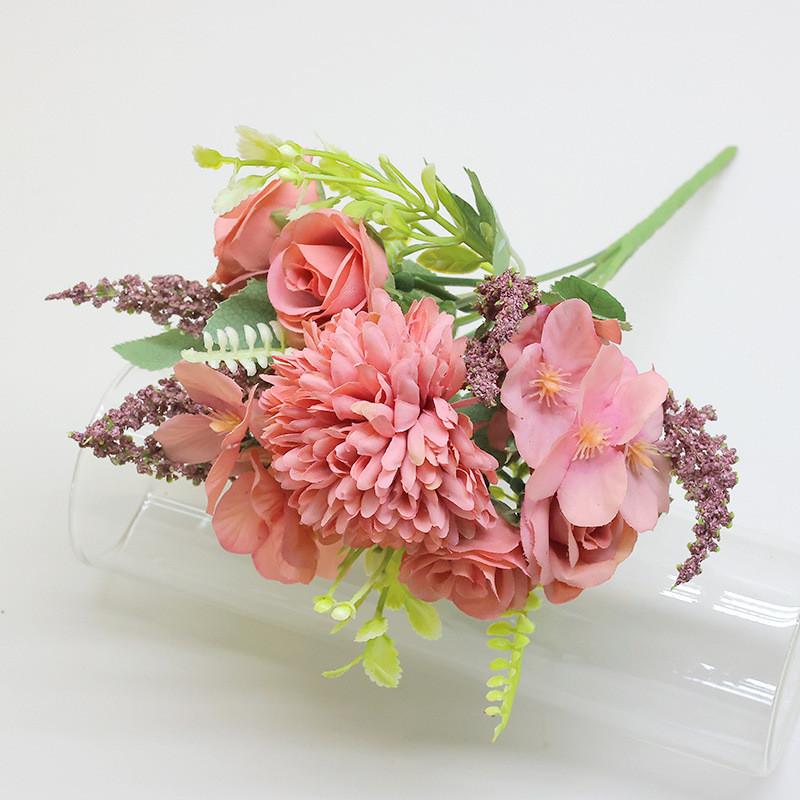 Silk Hibiscus Hydrangea Mutabilis Bouquets For Outdoor Events Settings Wedding