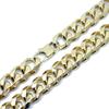 Silver One Men's Big Clip Curb Chain Necklace [Gold, 6-Sided Cut, 15mm Wide, 60cm Long] (Long, Thick Stainless Steel, Gold, Hip Hop Chain)