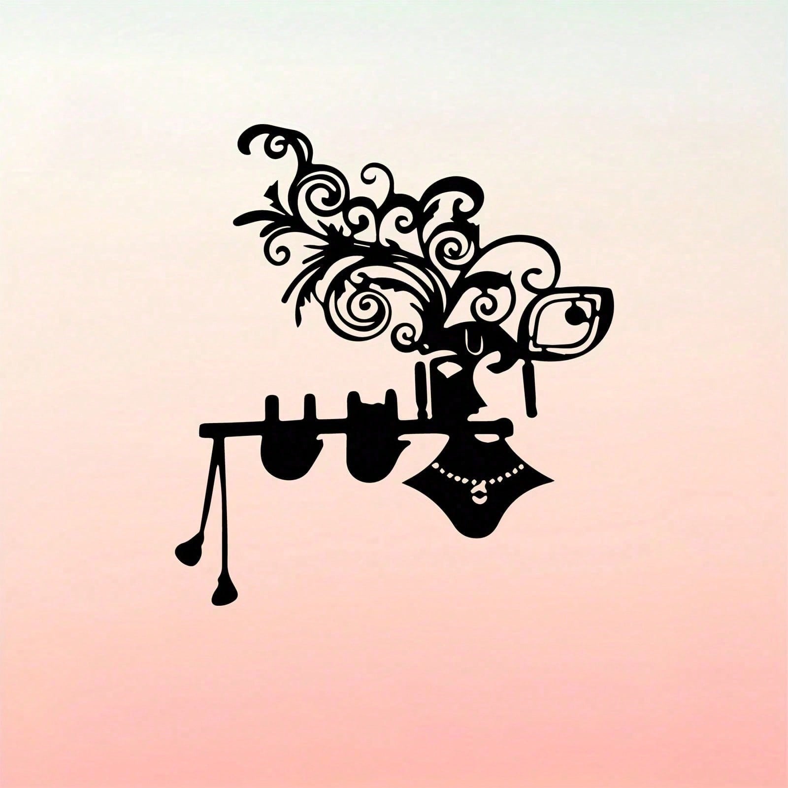 Metal Wall Art Krishna Panel Meditation Spiritual Yoga Gift