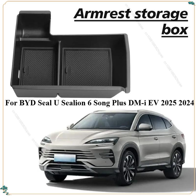 Für BYD Seal U Sealion 6 Song Plus DM-i EV 2025 2024 Rechtslenker Armlehnen-Aufbewahrungsbox ABS Auto-Organizer Zubehör