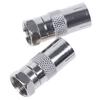 2 Pcs F Type Male Plug Connector Socket To Rf Coax Tv Aerial Female Rf Adapters