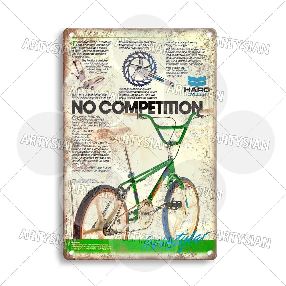 Vintage BMX Bike Metal Sign Bicycle Motocross Plaque Racing Raleigh Kuwahara Raleigh Chopper Peugeot Pro-Am Murray Ace Haro