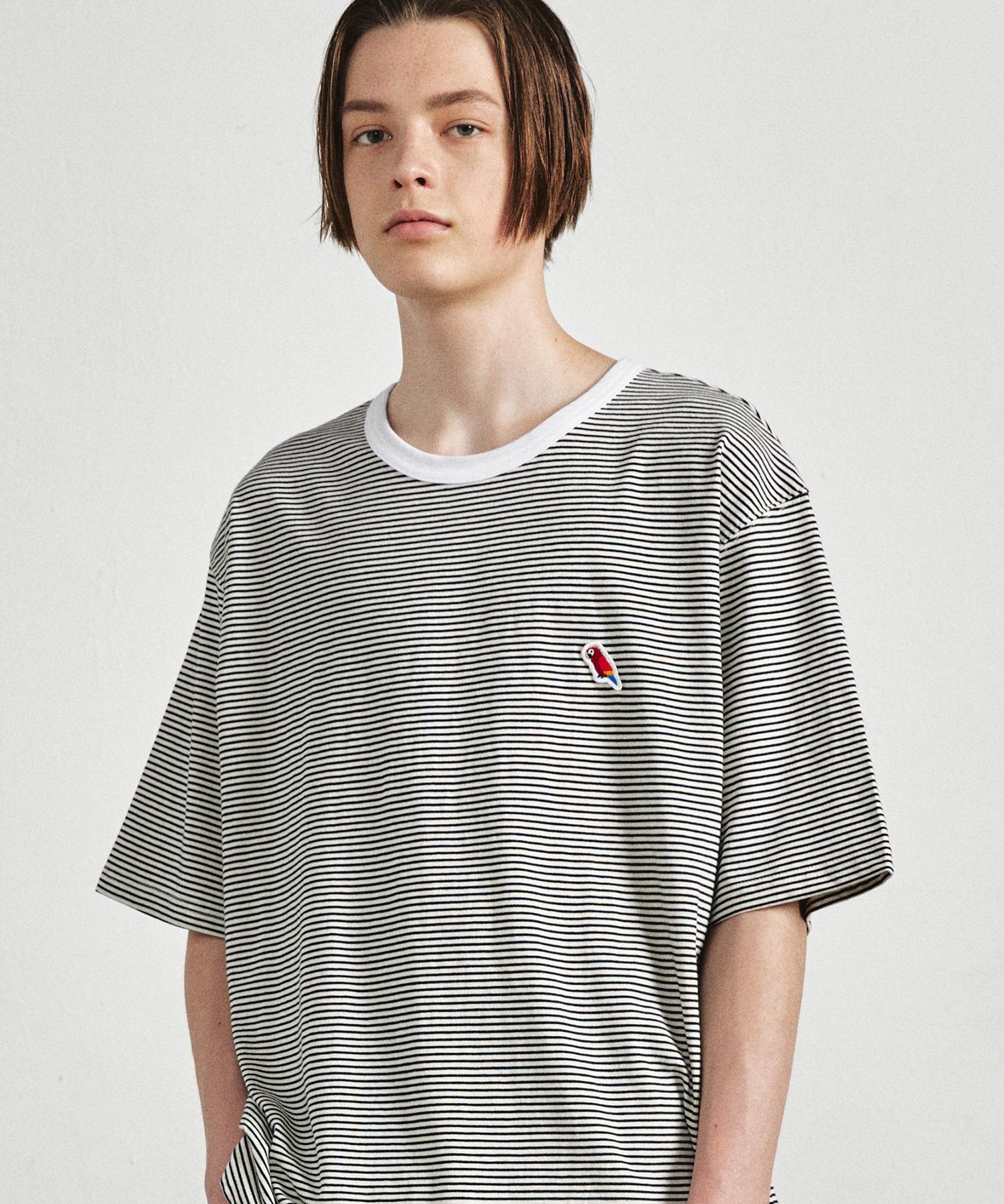Union Valant Parrot Stripe T-Shirt Black Stripe/Xl