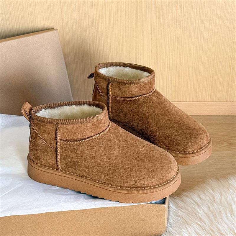 Popular matte plush snow boots fashion short plush short boots  winter new thickened warm cotton shoes