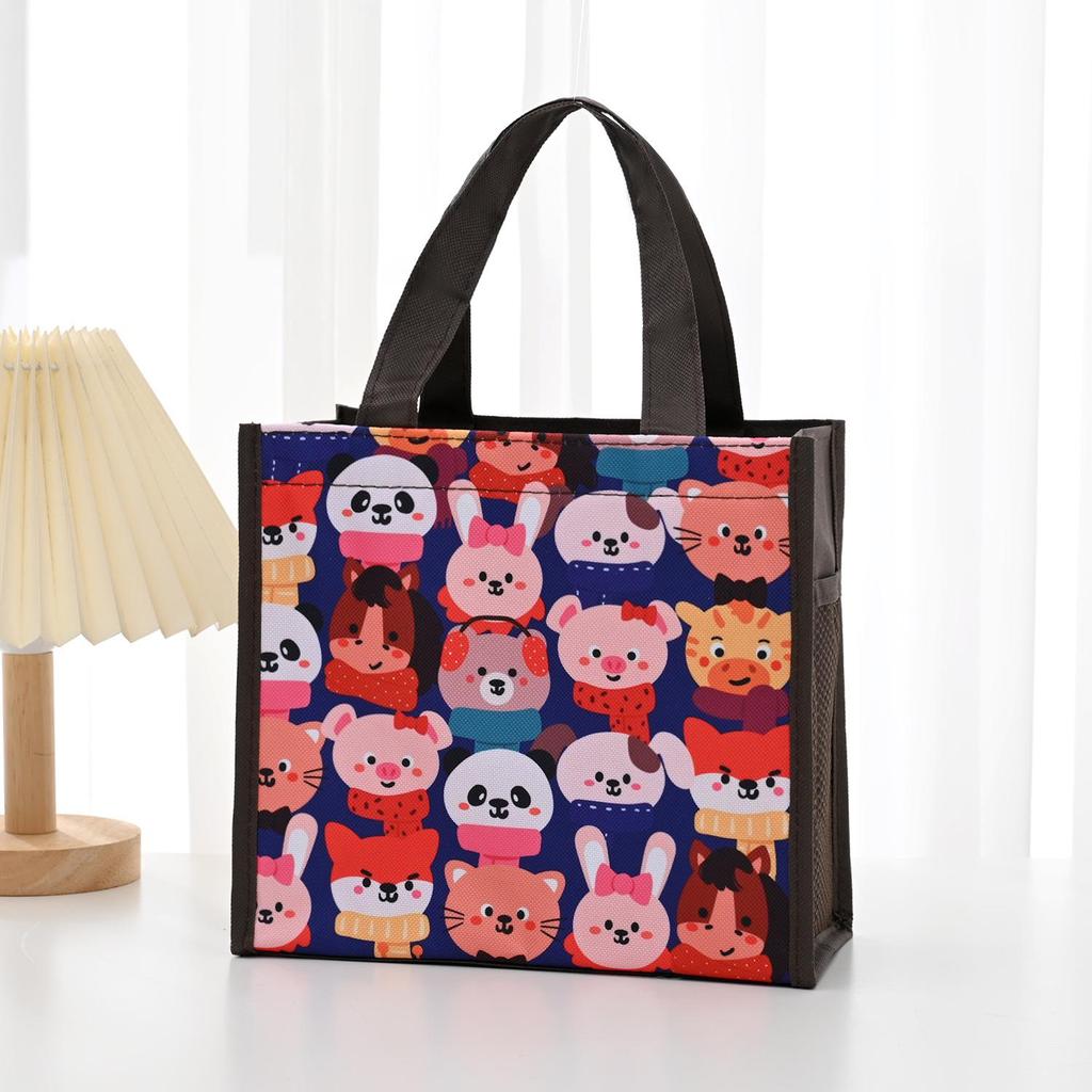 Cartoon Thickened Square Bento Lunch Bag for Kids