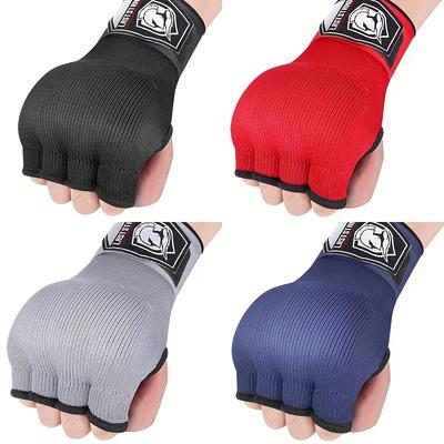 Halbfinger Gel Boxhandschuh Sanda Muay Thai Trainings Handwickel Innenhandschuh Mit Langem Handgelenkband Box Trainingszubehör