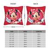 Red Minnie Mickey Mouse Pillowcase Polyester Cushion Cover Decoration  Pillow Case Cover Home Zipper 18'