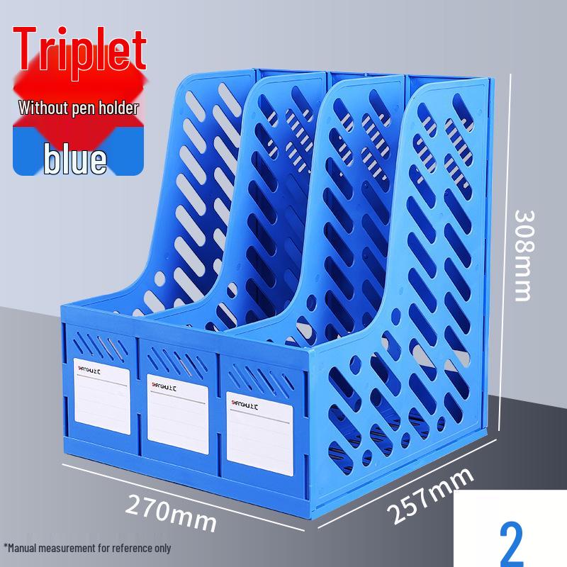 Four-Layer File Holder Organizer with Dividers for Office Supplies
