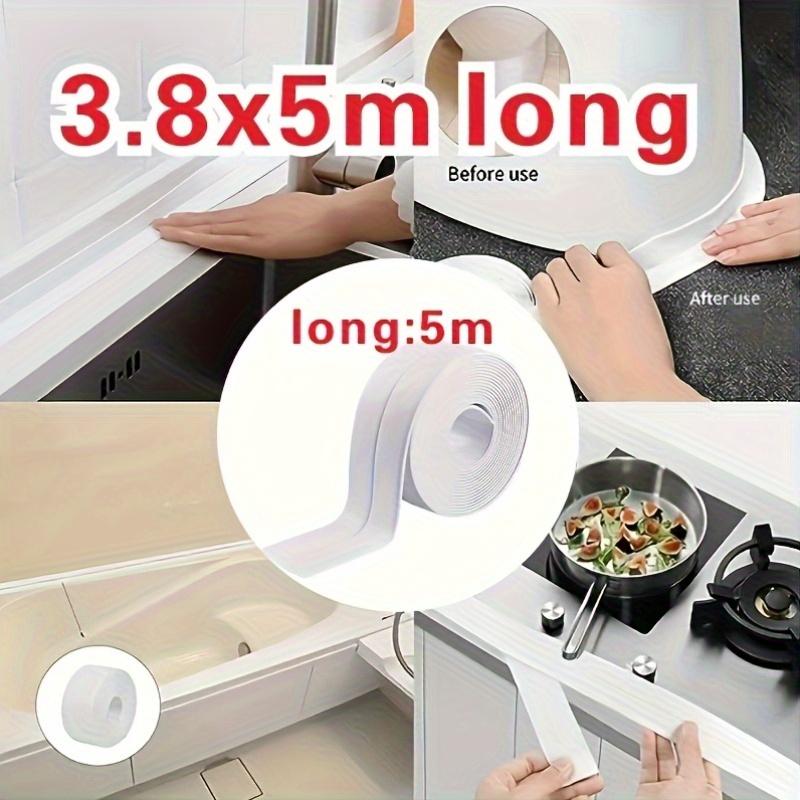 5-Meter Waterproof and Moisture-Proof Tape, Ideal for Sealing Joints, Toilet Tanks, and Corners In Kitchens and Bathrooms.