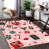 Christmas Santa Claus Chair Mat - Anime Cartoon Design, Non-Slip Carpet for Office, Home Decor, Living Room, Bedroom, Gaming Room & Dormitory.R097
