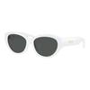 Versace Cat Eye Sunglasses With Logo Unisex Sunglasses White 0VE4495D-314