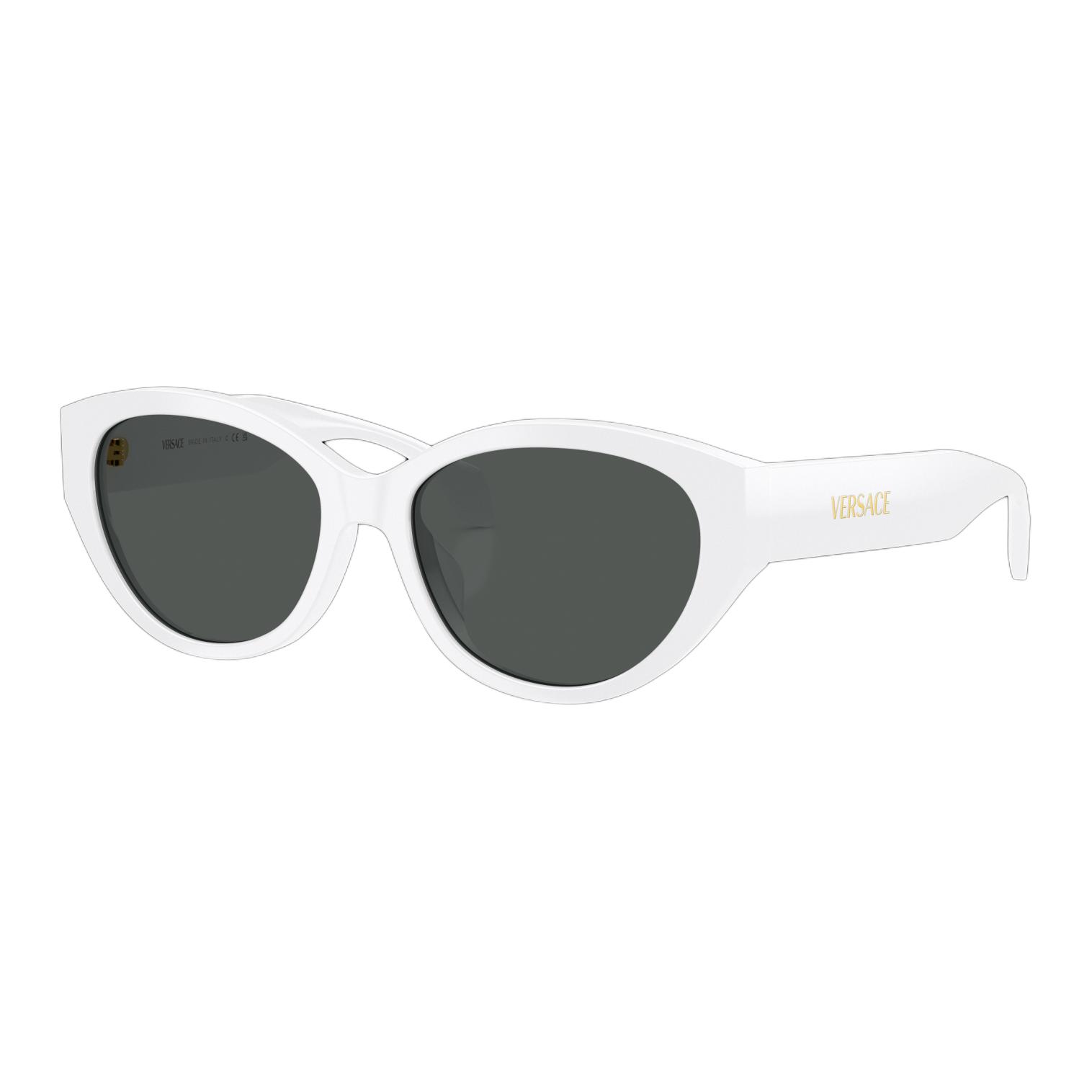 Versace Cat Eye Sunglasses With Logo Unisex sunglasses White 0VE4495D-314 56,White