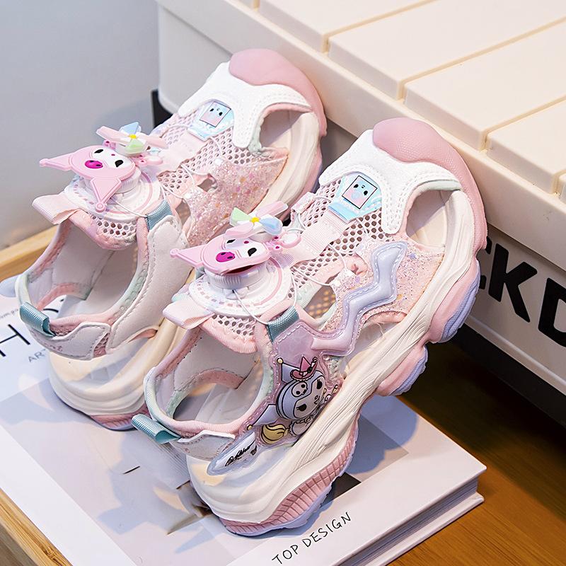 Classmates Children's Sandals Students Girls Middle and Older Children Baotou Sandals 2025 Summer Fresh and Cute Microfiber Breathable