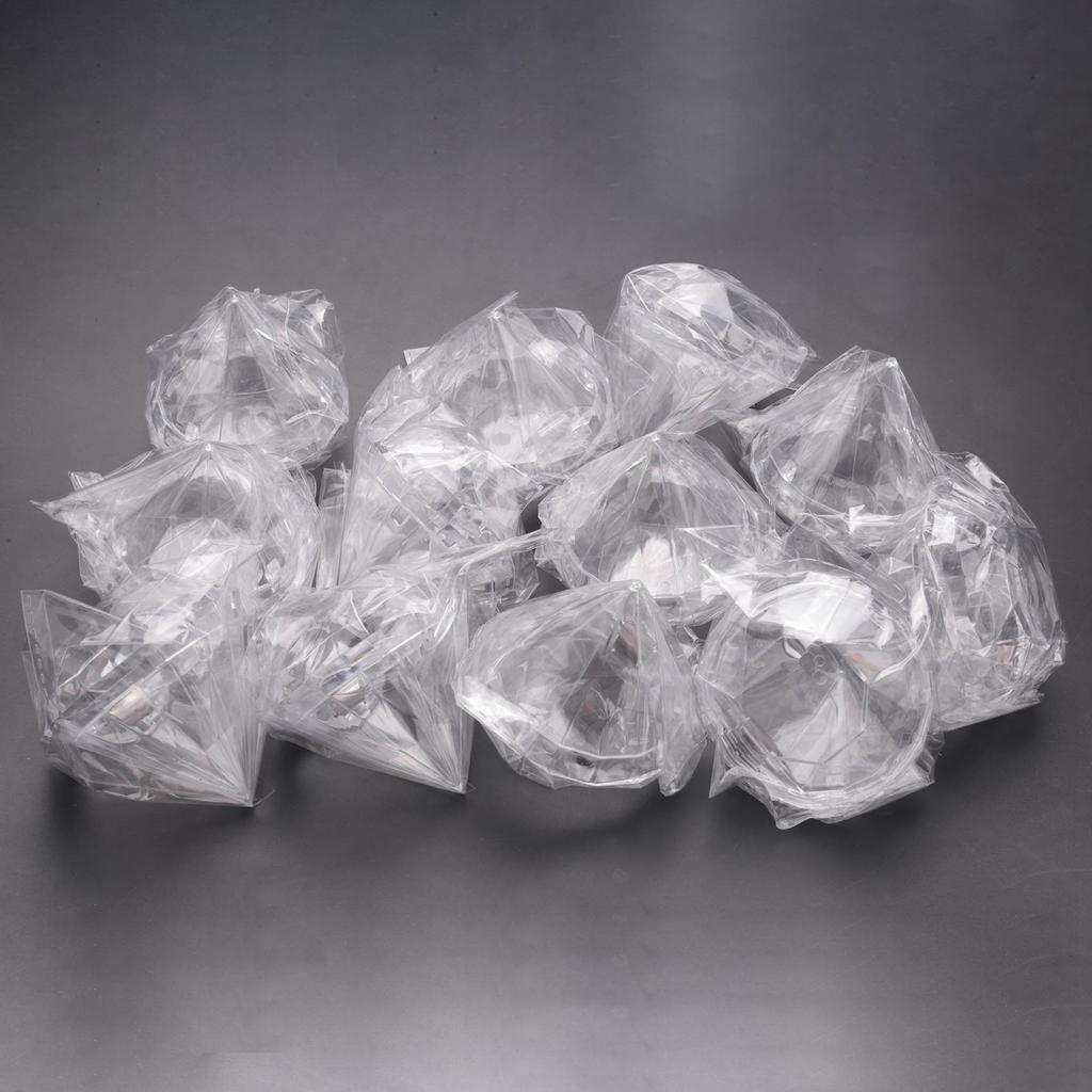 Buono-12 Pezzi Scatola Portaconfetti Trasparente a Forma di Diamante Scatole Bomboniere Matrimonio Scatola Festa Contenitore in Plastica Trasparente Decorazione Casa Regalo