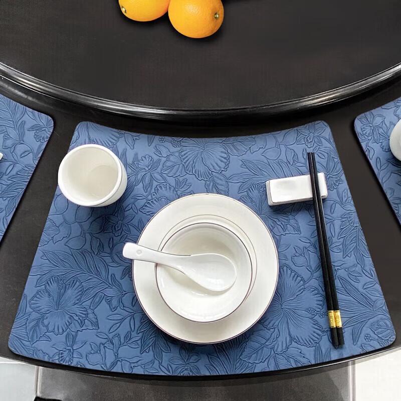 Chinese Style Fan Leather Placemat