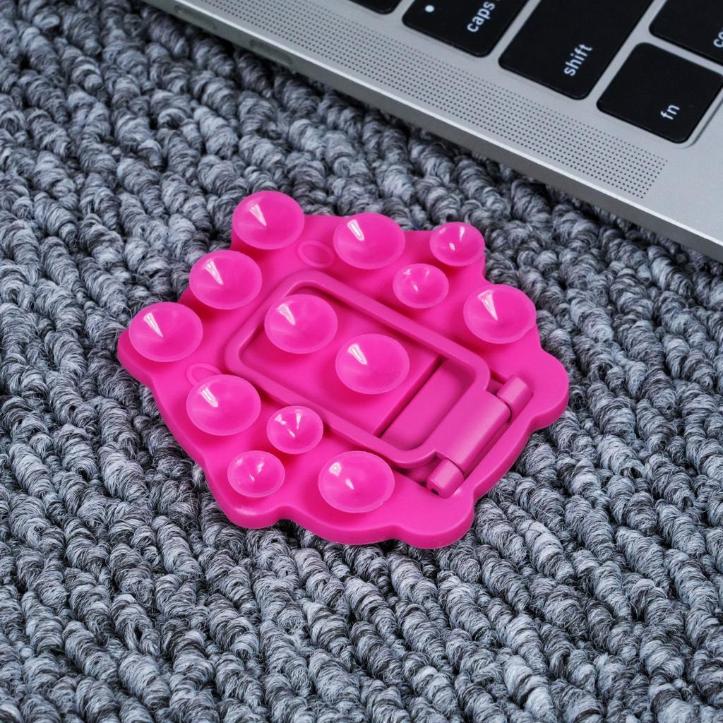 Hexagonal silicone suction cup mobile phone holder, lazy artifact, portable magnetic suction multi-function universal folding desktop holder