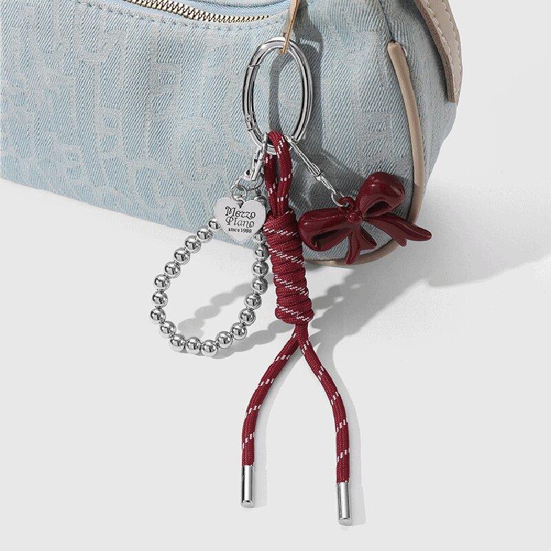 Yogodlns Mini Cute Bow Heart Shaped Backpack Hanging Handbag Pendant Bag Pendant Bags Accessories