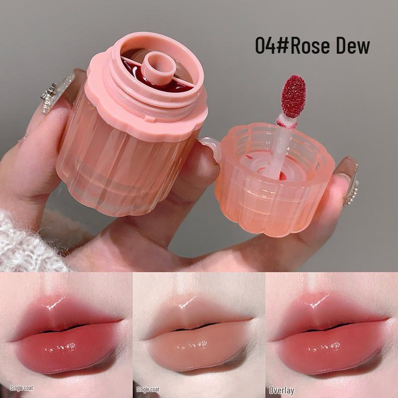 Gege Bear Dual-Tone Lip Gloss: Pure Desire, Glass-Finish, Long-Lasting, Student-Friendly