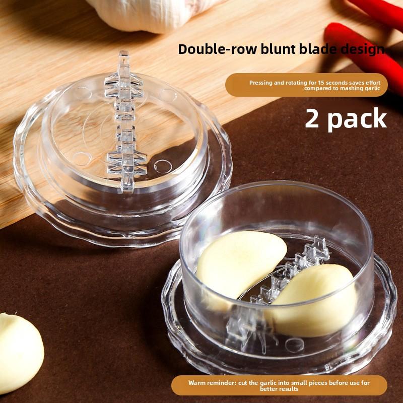 Garlic masher, manual garlic chopper, garlic press, garlic paste maker, household kitchen ginger and garlic grinder 2 pack