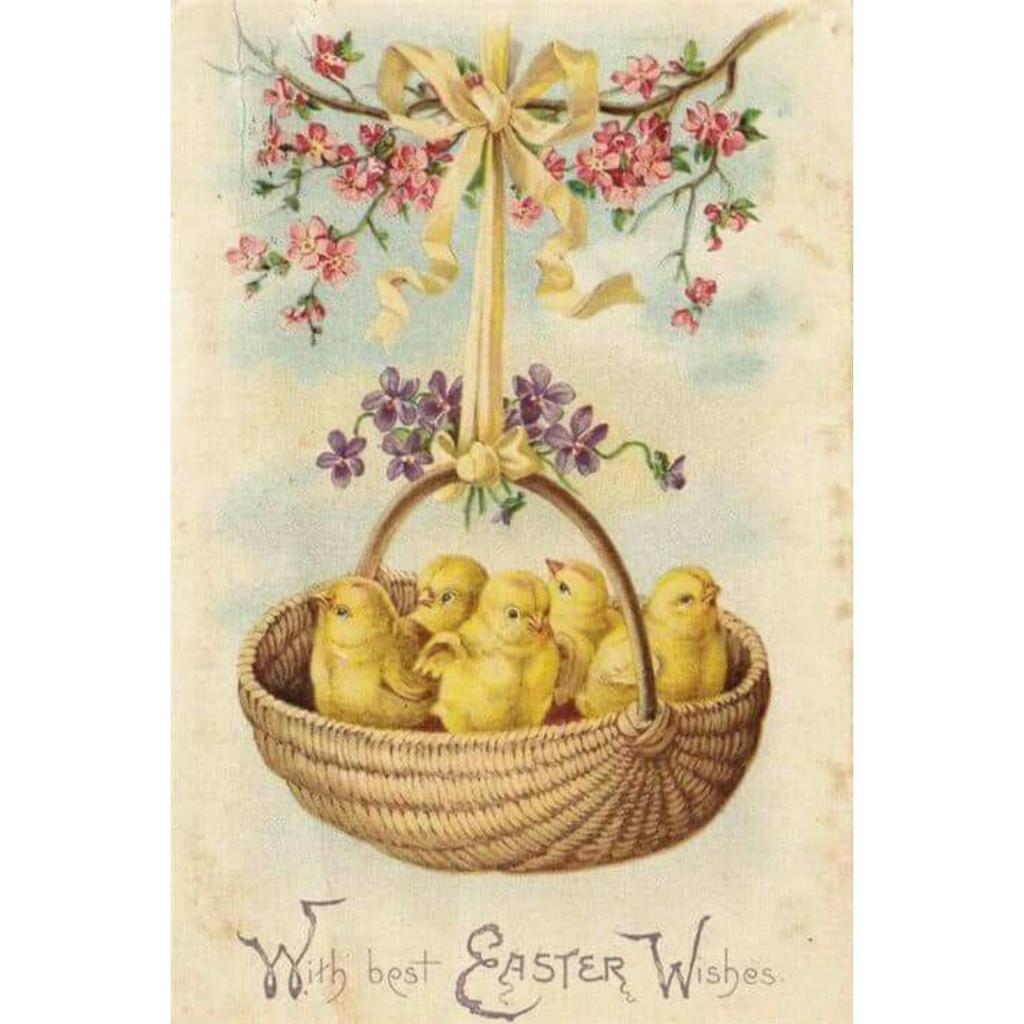 Retro Metal Wall Sign, Easter Bunny with Eggs, Vintage Tin Plate Home Decor