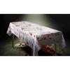 Grabo Bloody Zombie Rectangular Tablecloth, 108 x54in, Polyethylene, White, Halloween Party Supplies Decoration
