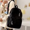 New Large-capacity Primary School Students, Junior High School Students Leisure Schoolbag, Japanese Fashion Simple Solid Color Travel Backpack