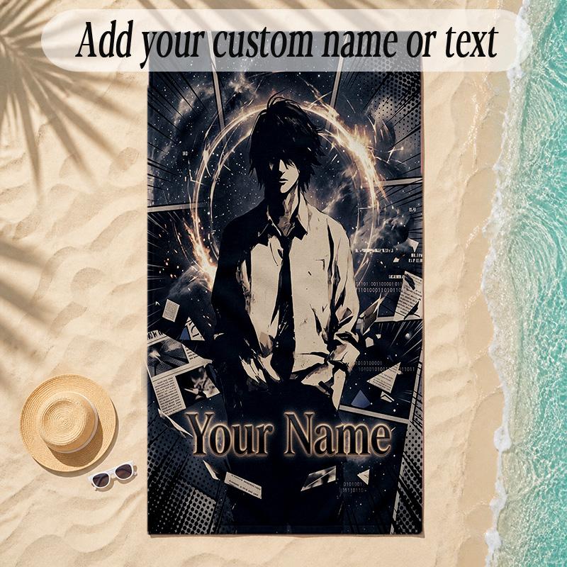 Beach TowelDeath Note Custom Name Text Personalized Soft Towel for Beach Pool Indoor Home Decor Gift