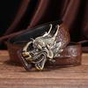 Men's Leather Belt Genuine Leather Belt Personality Faucet Alloy Smooth Buckle Belt Youth Casual Belt