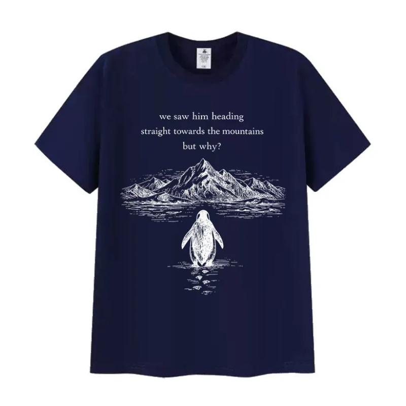 Nihilist Penguin Why Funny Meme Fans Gift T Shirt Men Women Vintage Fashion Oversized T-shirts High Quality Cotton T-shirt