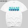 Miami Vice 80-talls TV-serie Klassisk Rosa & Blått Logo Lisensiert Skjorte S-3XL herretopp t-skjorter bomulls t-skjorte sommerstil topper