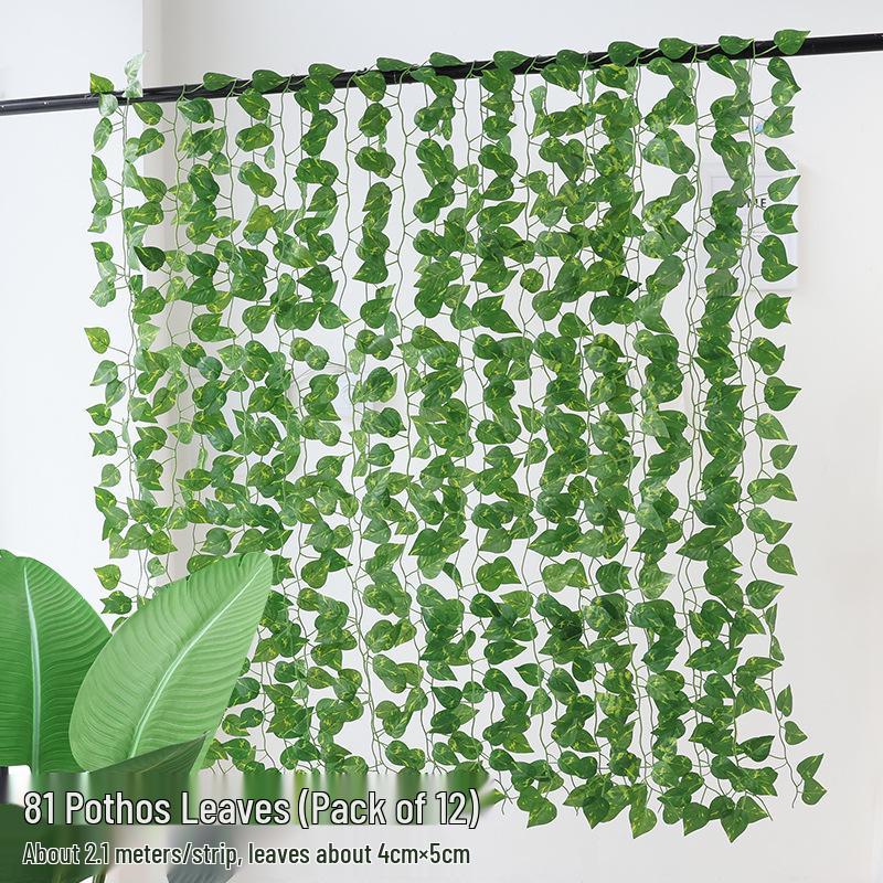 Artificial Green Leaf Grape Vine with Grape Leaves for Ceiling Decoration