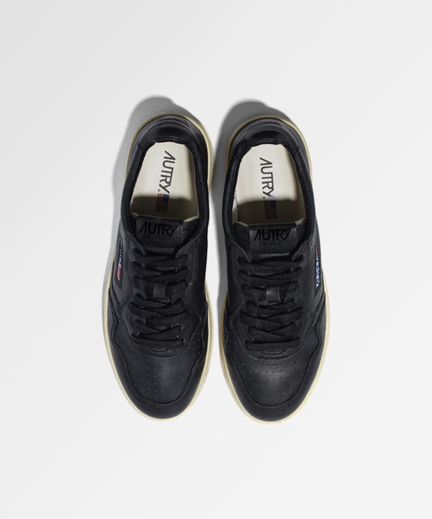 Autry Medalist Vintage Goatskin Sneakers Black