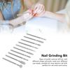 10pcs Professional Emery Nail Drill Bits Set Home Salon Novice Cuticle Remover Bits Nail Art Tool
