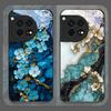 Aesthetic Flower Marble Texture Art Tempered Glass Phone Case for OnePlus 13R 12 11 10 Pro ACE2 ACE3 Nord CE4 CE3 CE2 Lite Cover