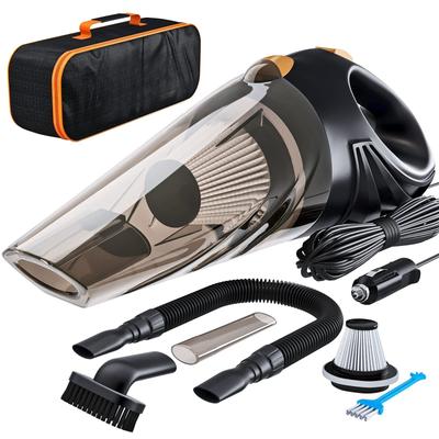 Car Vacuum Cleaner - Portable Handheld Mini Vacuum Cleaner with 16 Foot Wires, Bags and Accessories - Small Vacuum Cleaner for Cars, RVs, Boats,