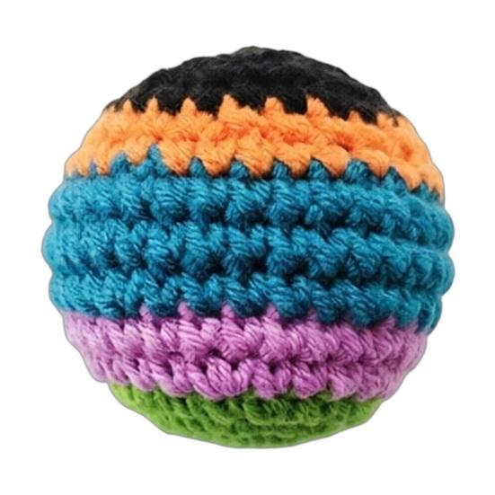 

Handmade Knitted Footbag Sack, Outdoor Play Multicolored Crochet Bag Woven Kickball Toy, Colorful Juggling Balls for Kids, Adults, Beginners A