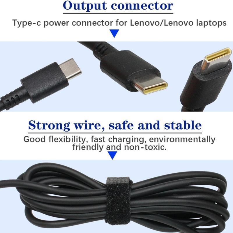 PD45W UsbC Laptop Charger, L TypeC Notebook Fast Charging  Power Adapter for Laptops Phones with UsbC