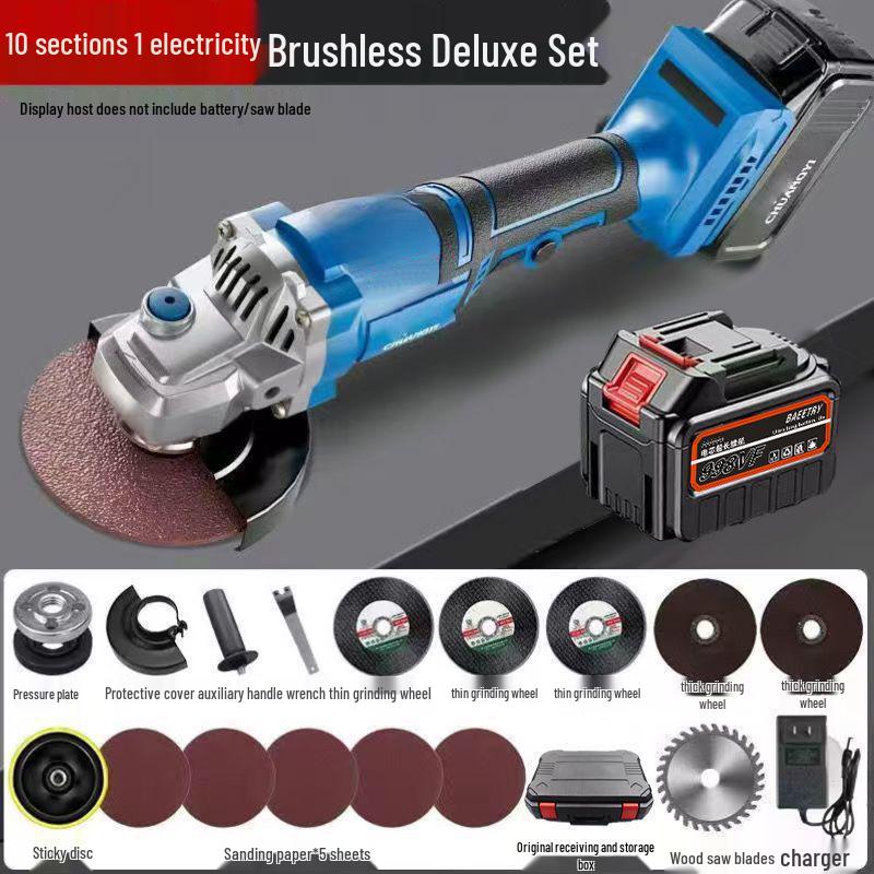 High-Power Brushless Rechargeable Lithium Angle Grinder & Multi-Functional Tool