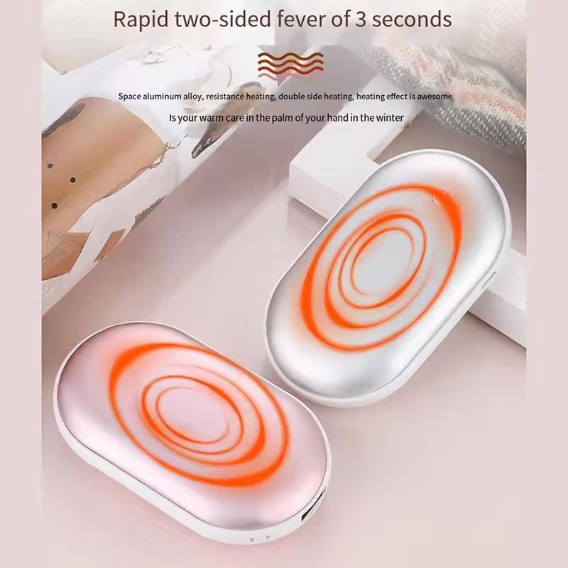 Ultra Thin Double-sided Heating Hand Warmer with One Click Switch To 3 Temperature Levels, Versatile for Hand and Abdominal Warm