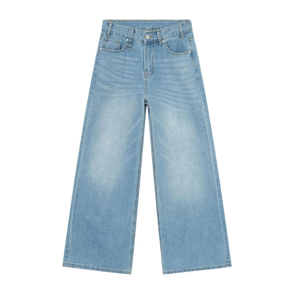 Men's Retro Hong Kong Style High-Waisted Wide-Leg Jeans | 2025 Seasonal New Arrivals