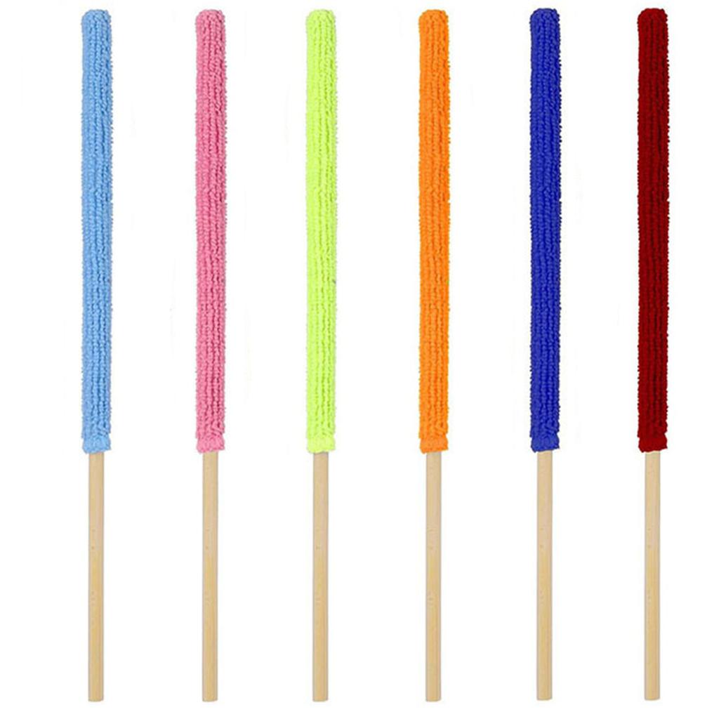 Multi-Purpose Detachable Cleaning Brush Sticks 5 Pieces Set for Hard-to-Reach Corners and Surfaces with Removable Covers for Easy Maintenance